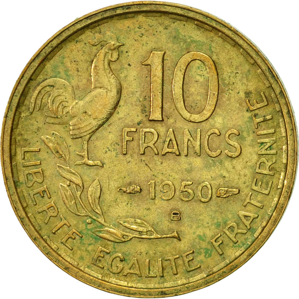 Coin, France, Guiraud, 10 Francs, 1950, Beaumont - Le Roger, EF(40-45)