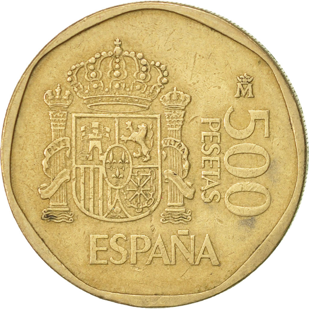 Moneda, España, Juan Carlos I, 500 Pesetas, 1990, MBC, Aluminio - bronce