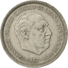 Coin, Spain, Caudillo and regent, 50 Pesetas, 1960, AU(50-53), Copper-nickel