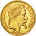 FRANCE, Napoléon III, 20 Francs, 1862, Paris, KM #801.1, AU(55-58), Gold, Gadour