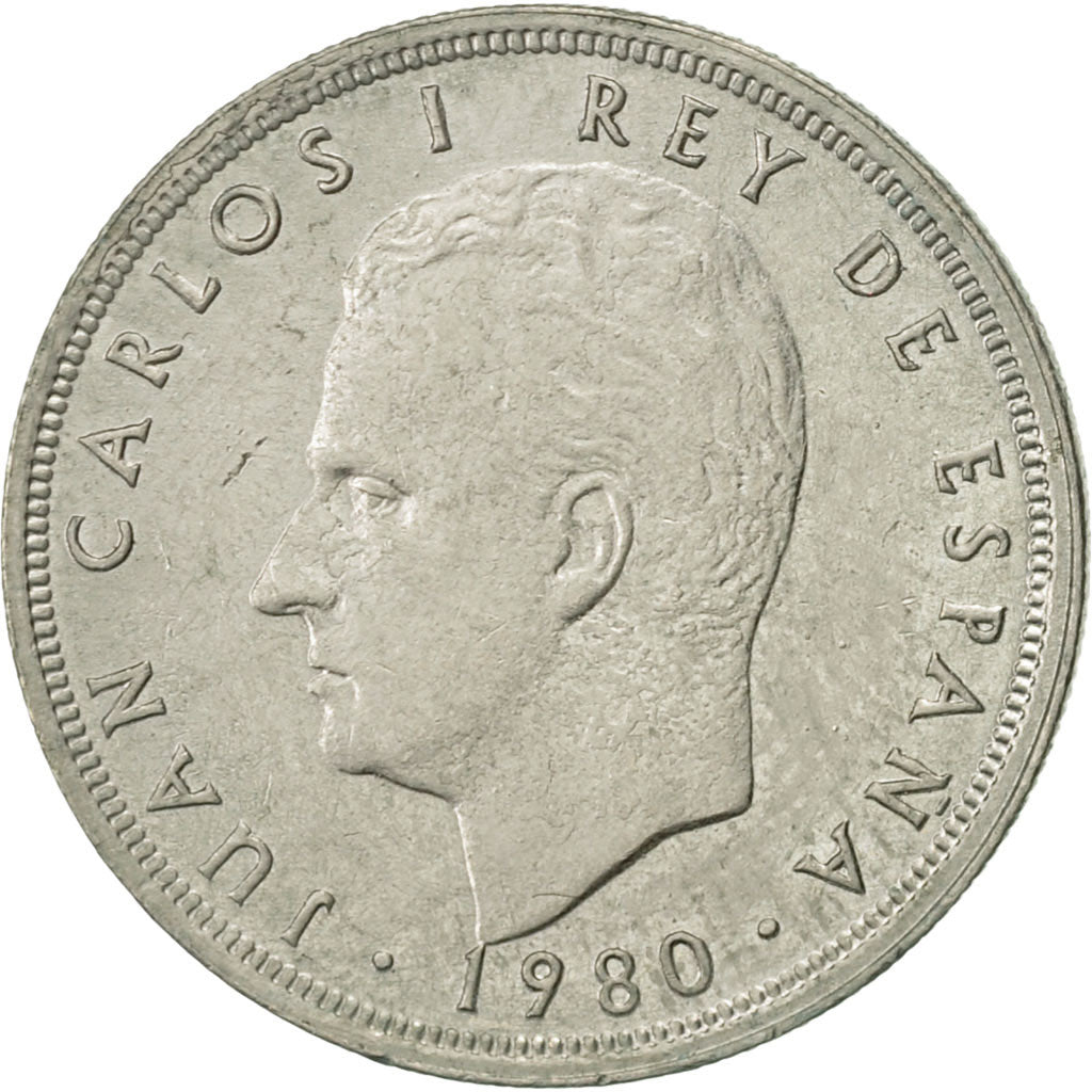 Moneda, España, Juan Carlos I, 5 Pesetas, 1982, MBC+, Cobre - níquel, KM:817