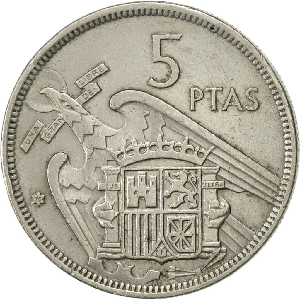 Münze, Spanien, Caudillo and regent, 5 Pesetas, 1970, SS+, Copper-nickel