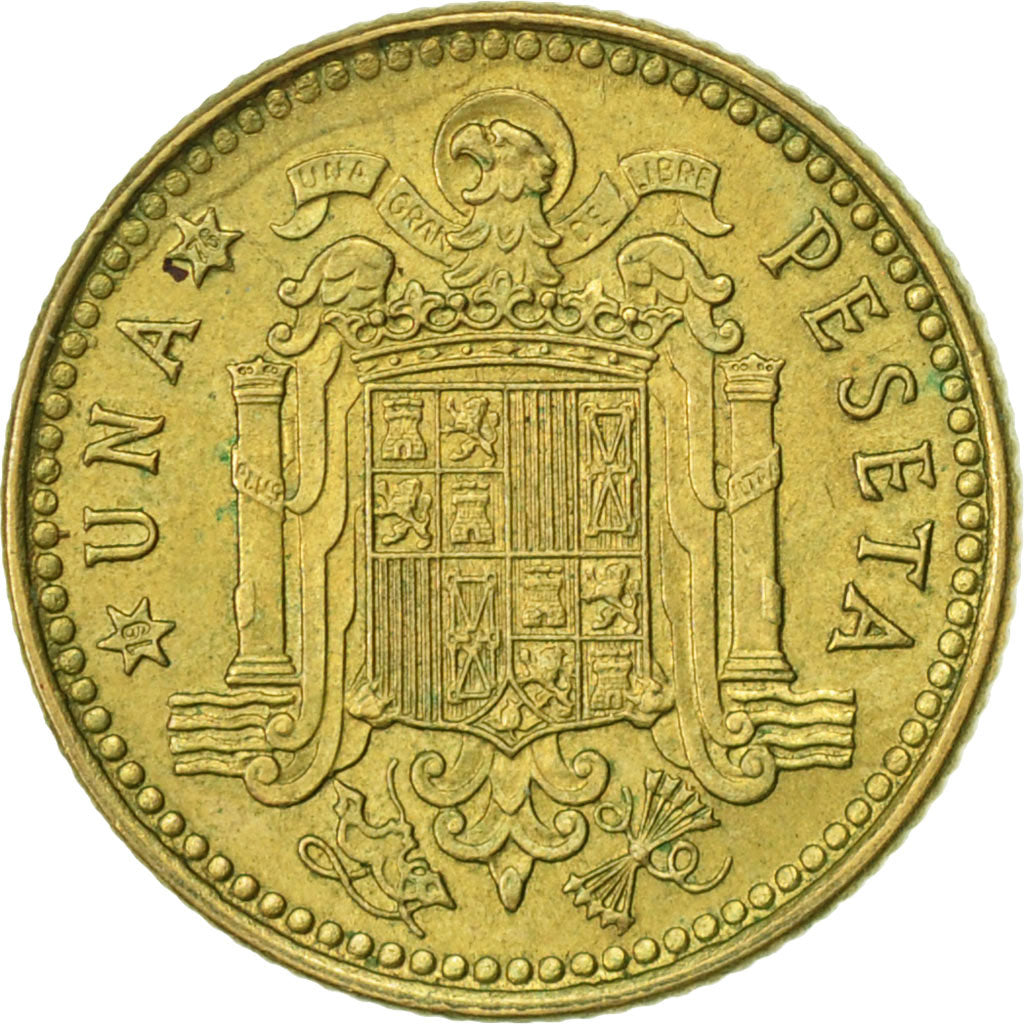 Moneta, Hiszpania, Juan Carlos I, Peseta, 1976, AU(50-53), Aluminium-Brąz