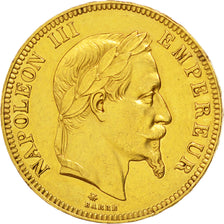 FRANCE, Napoléon III, 100 Francs, 1869, Paris, KM #802.1, AU(50-53), Gold, G...