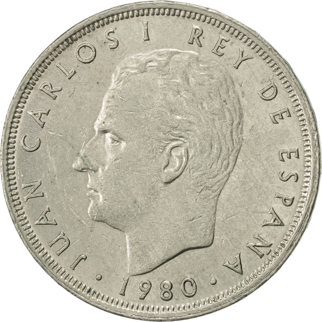 Moneta, Spagna, Juan Carlos I, 25 Pesetas, 1982, SPL-, Rame-nichel, KM:818