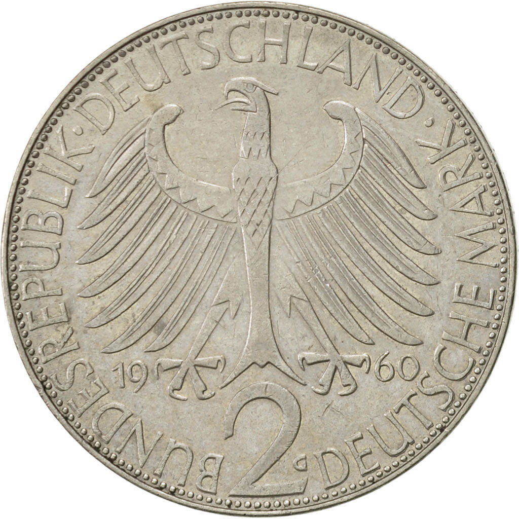 Moneta, GERMANIA - REPUBBLICA FEDERALE, 2 Mark, 1960, Karlsruhe, SPL-