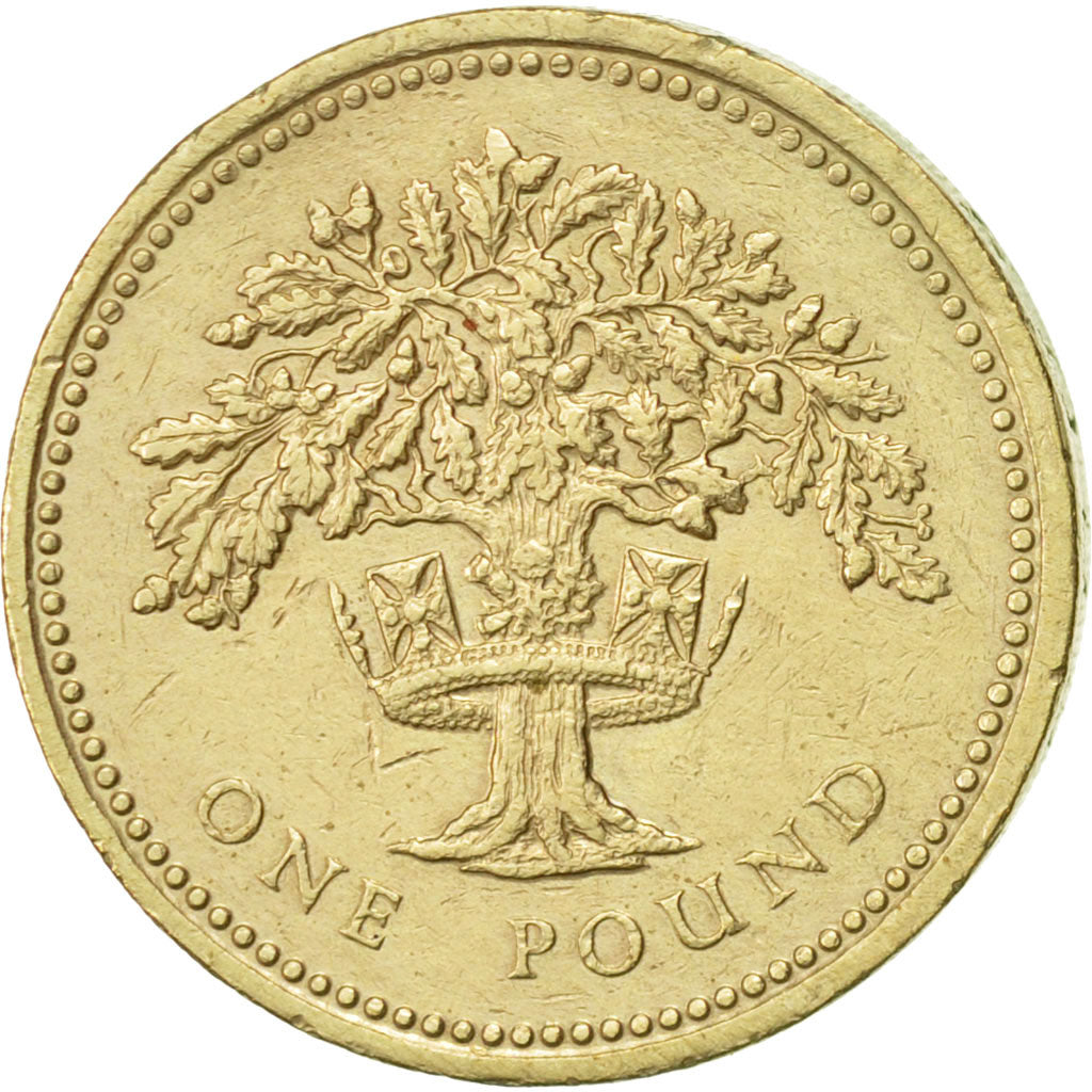 Great Britain, Elizabeth II, Pound, 1987, AU(50-53), Nickel-brass, KM:948