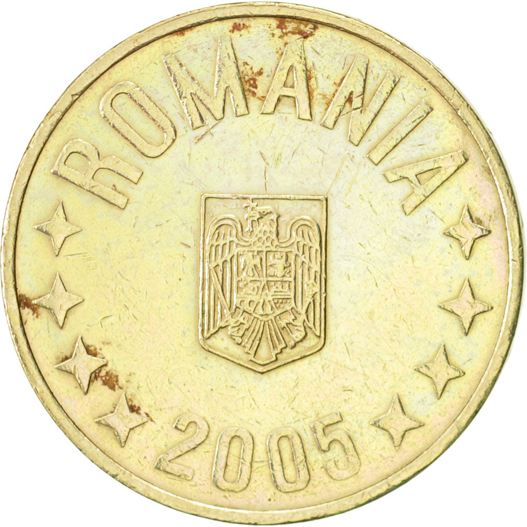 Coin, Romania, 50 Bani, 2005, Bucharest, EF(40-45), Nickel-brass, KM:192