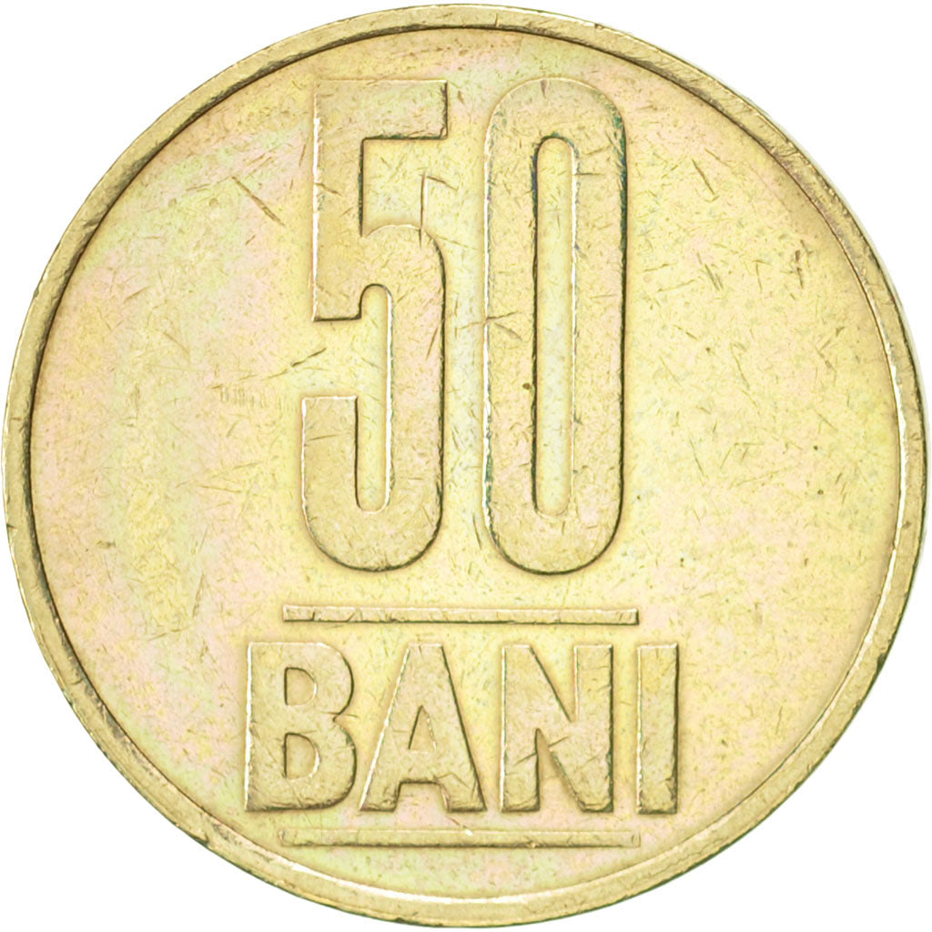 Coin, Romania, 50 Bani, 2005, Bucharest, EF(40-45), Nickel-brass, KM:192