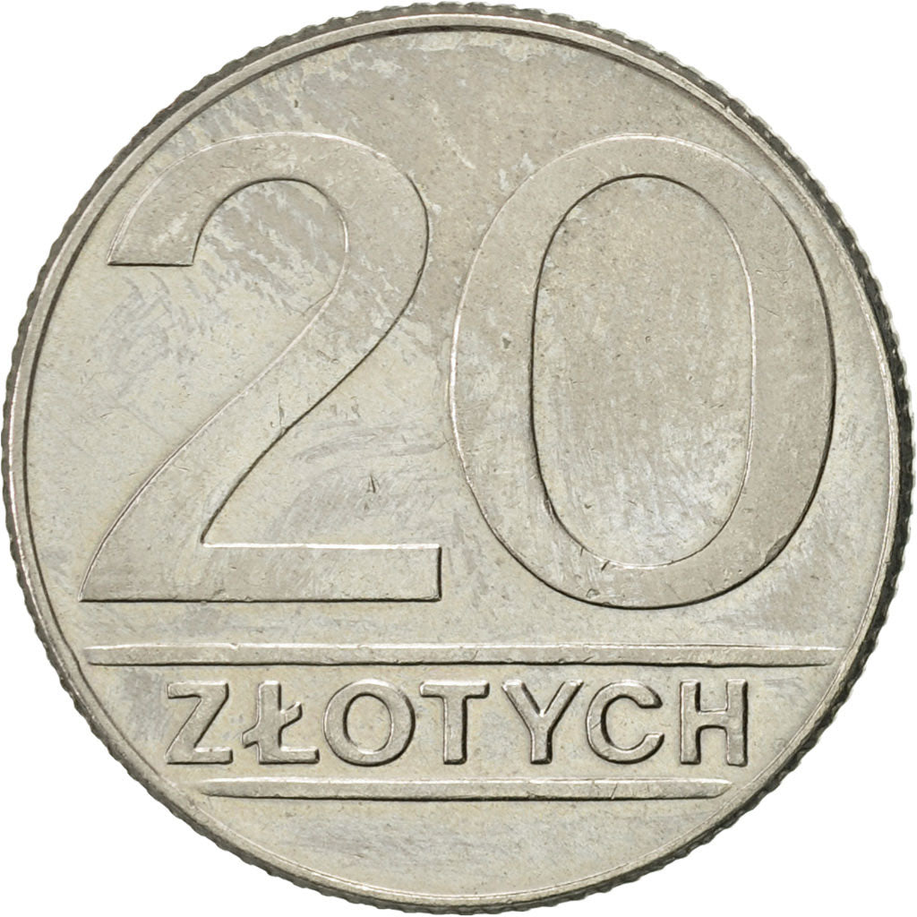 Munten, Polen, 20 Zlotych, 1989, Warsaw, PR, Copper-nickel, KM:153.2