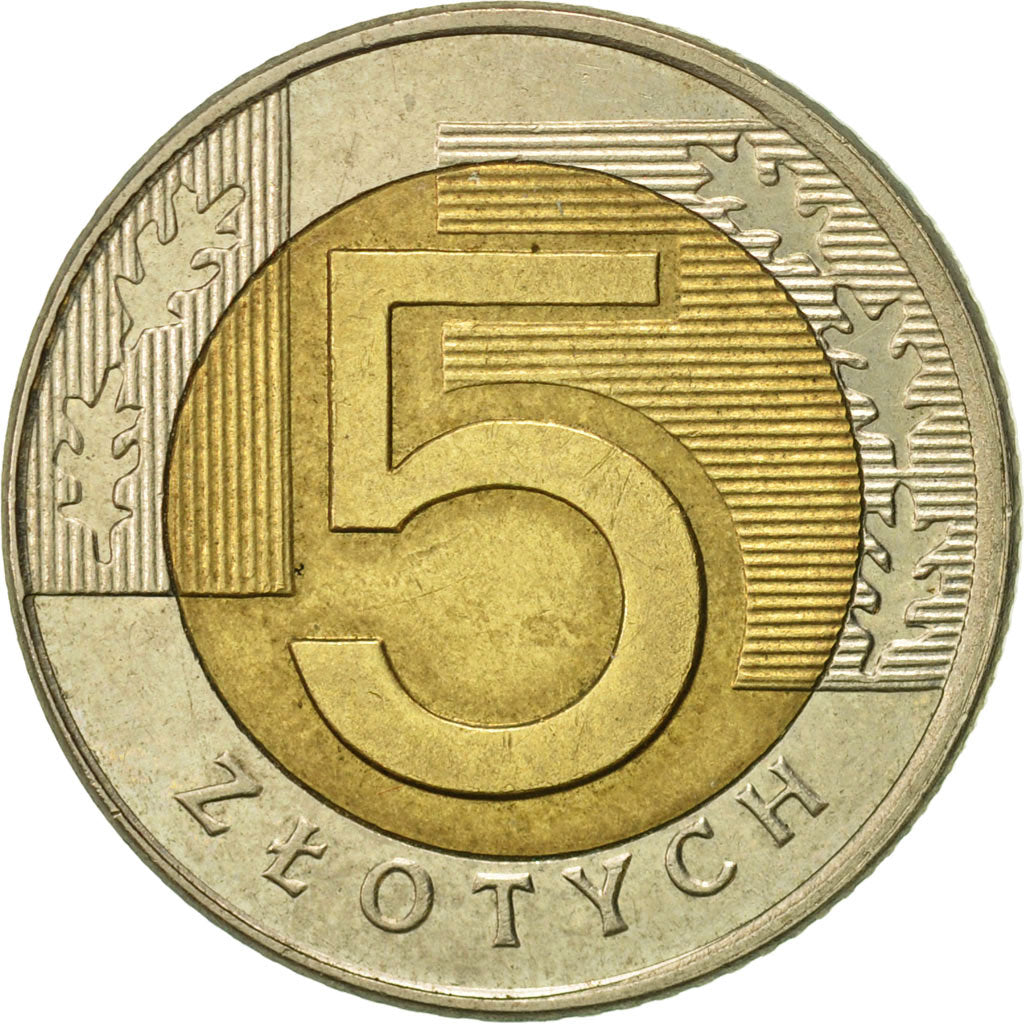 Monnaie, Pologne, 5 Zlotych, 1994, Warsaw, SUP, Bi-Metallic, KM:284