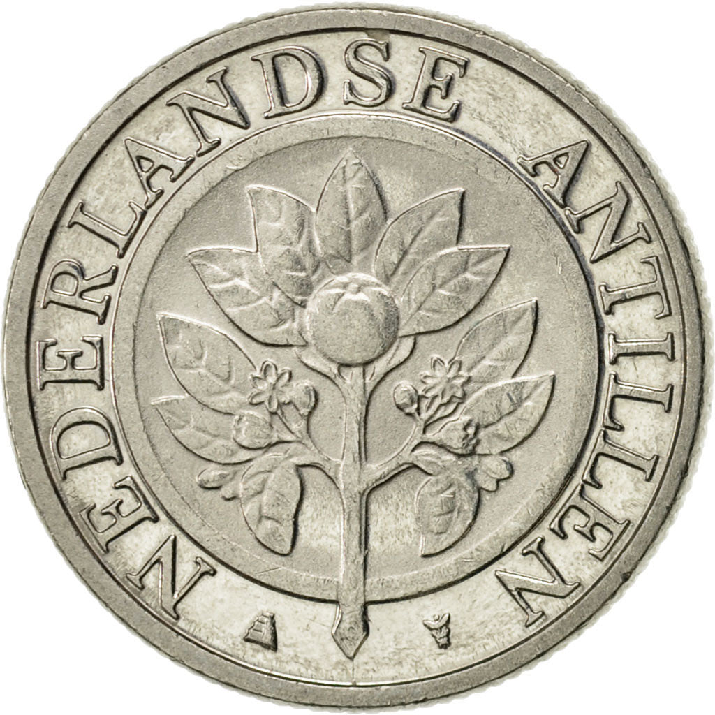 Coin, Netherlands Antilles, Beatrix, 10 Cents, 2010, MS(63), Nickel Bonded