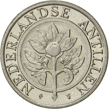 Coin, Netherlands Antilles, Beatrix, 25 Cents, 1998, MS(63), Nickel Bonded