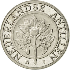 Coin, Netherlands Antilles, Beatrix, 25 Cents, 2010, MS(63), Nickel Bonded
