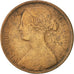 Great Britain, Victoria, Penny, 1863, VF(20-25), Bronze, KM:749.2