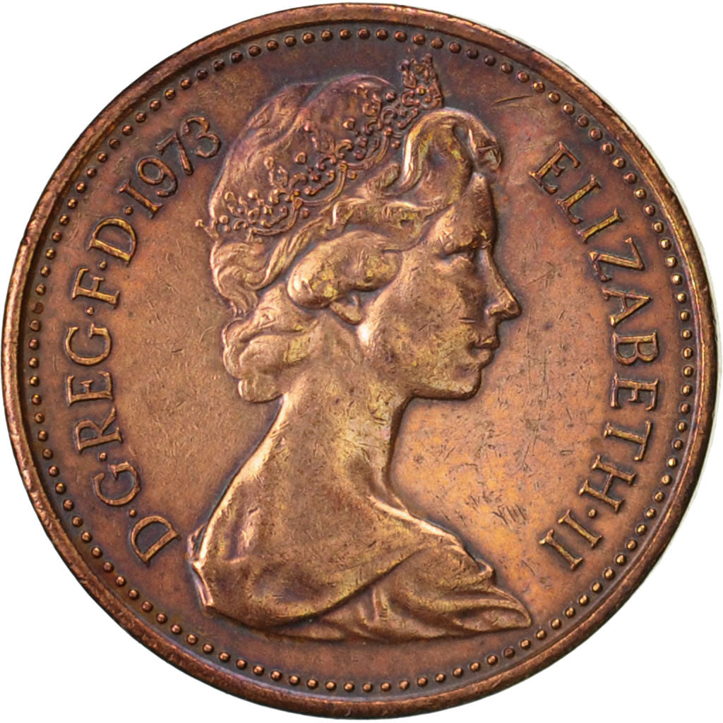 Monnaie, Grande-Bretagne, Elizabeth II, New Penny, 1973, TTB, Bronze, KM:915