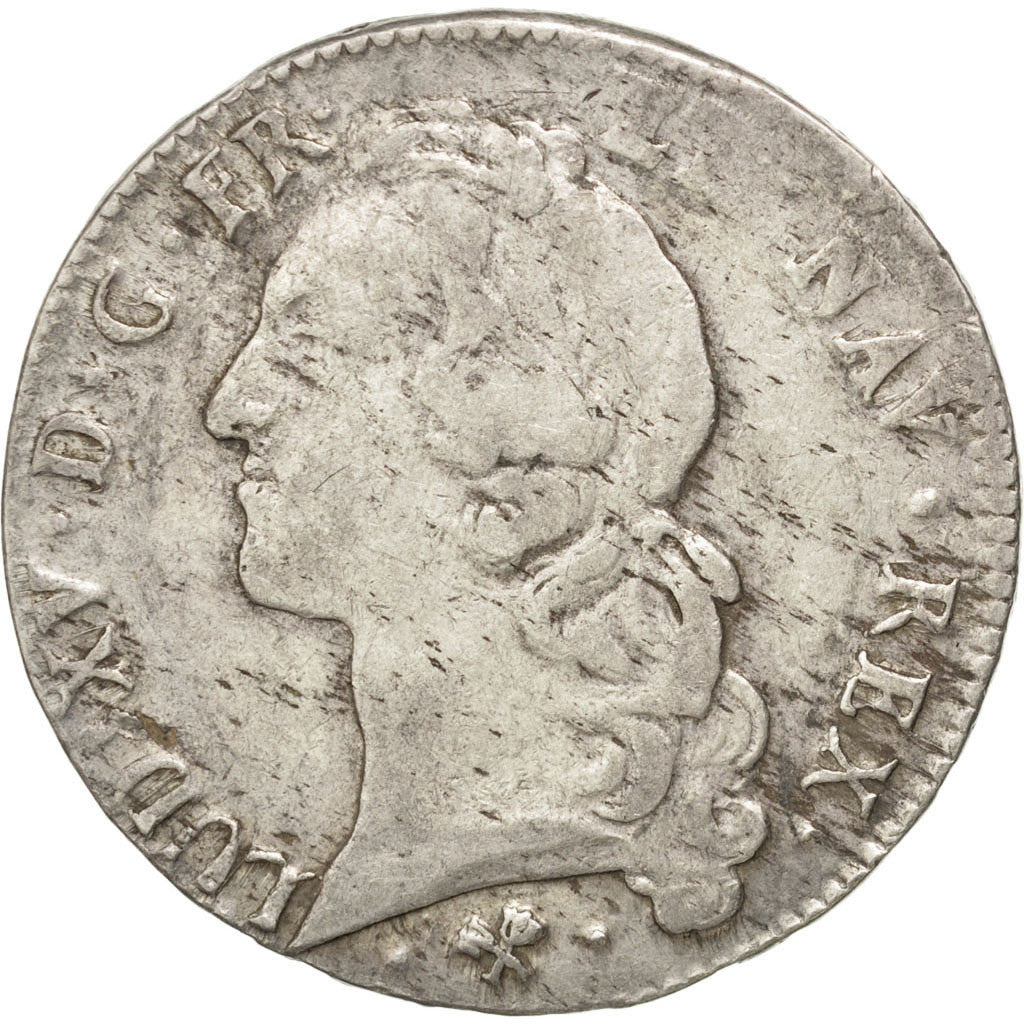 Moneda, Francia, Louis XV, Écu au bandeau, Ecu, 1764, Bayonne, MBC, Plata