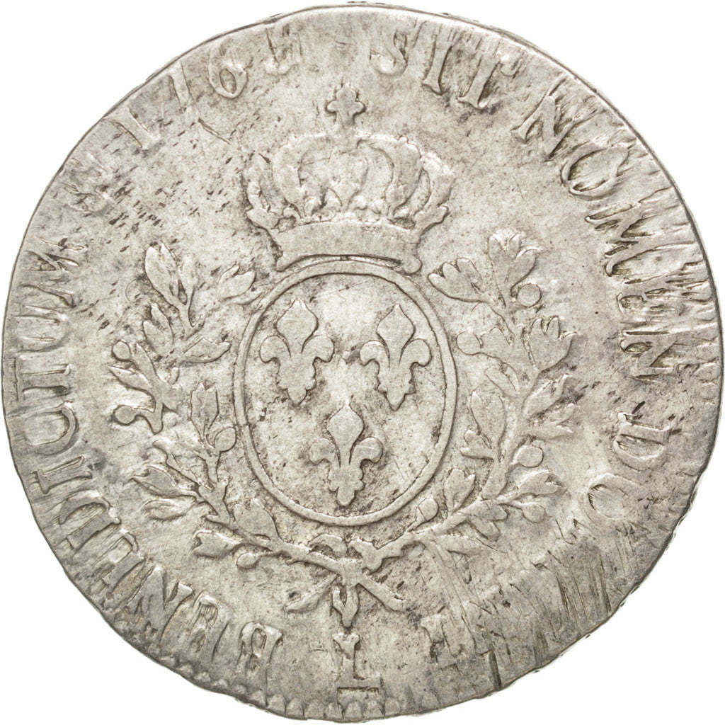 Moneda, Francia, Louis XV, Écu au bandeau, Ecu, 1764, Bayonne, MBC, Plata