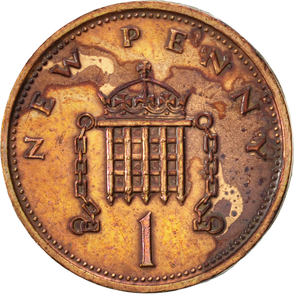 Moneta, Wielka Brytania, Elizabeth II, New Penny, 1974, EF(40-45), Bronze