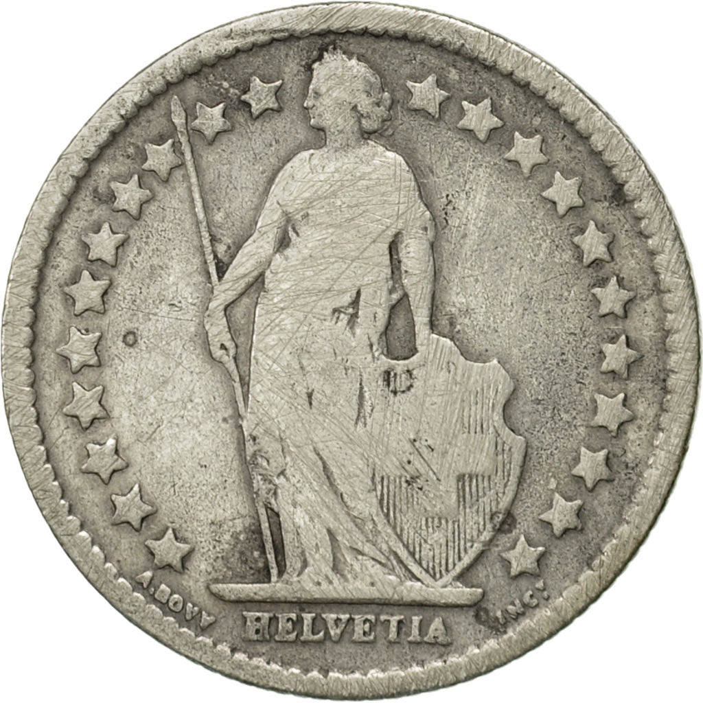 Switzerland, 1/2 Franc, 1898, Bern, VF(20-25), Silver, KM:23