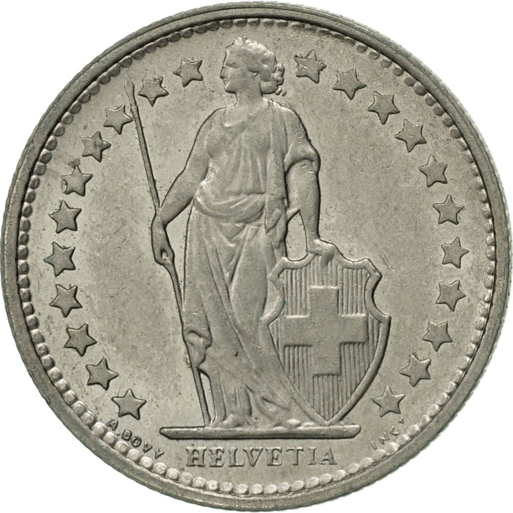 Moneta, Svizzera, 1/2 Franc, 1976, Bern, BB+, Rame-nichel, KM:23a.1