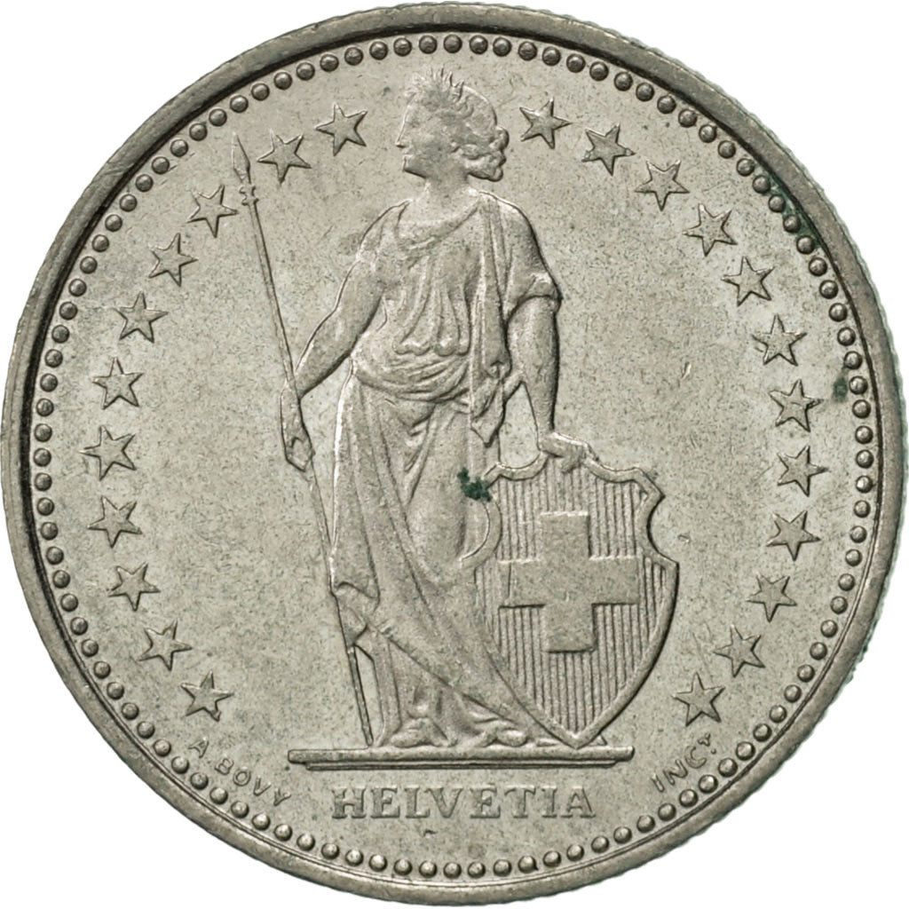 Coin, Switzerland, 1/2 Franc, 1984, Bern, AU(55-58), Copper-nickel, KM:23a.3
