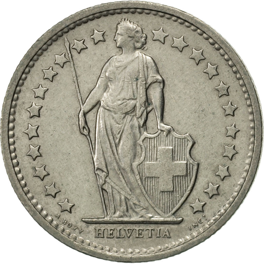 Moneta, Svizzera, 1/2 Franc, 1968, Bern, SPL-, Rame-nichel, KM:23a.1