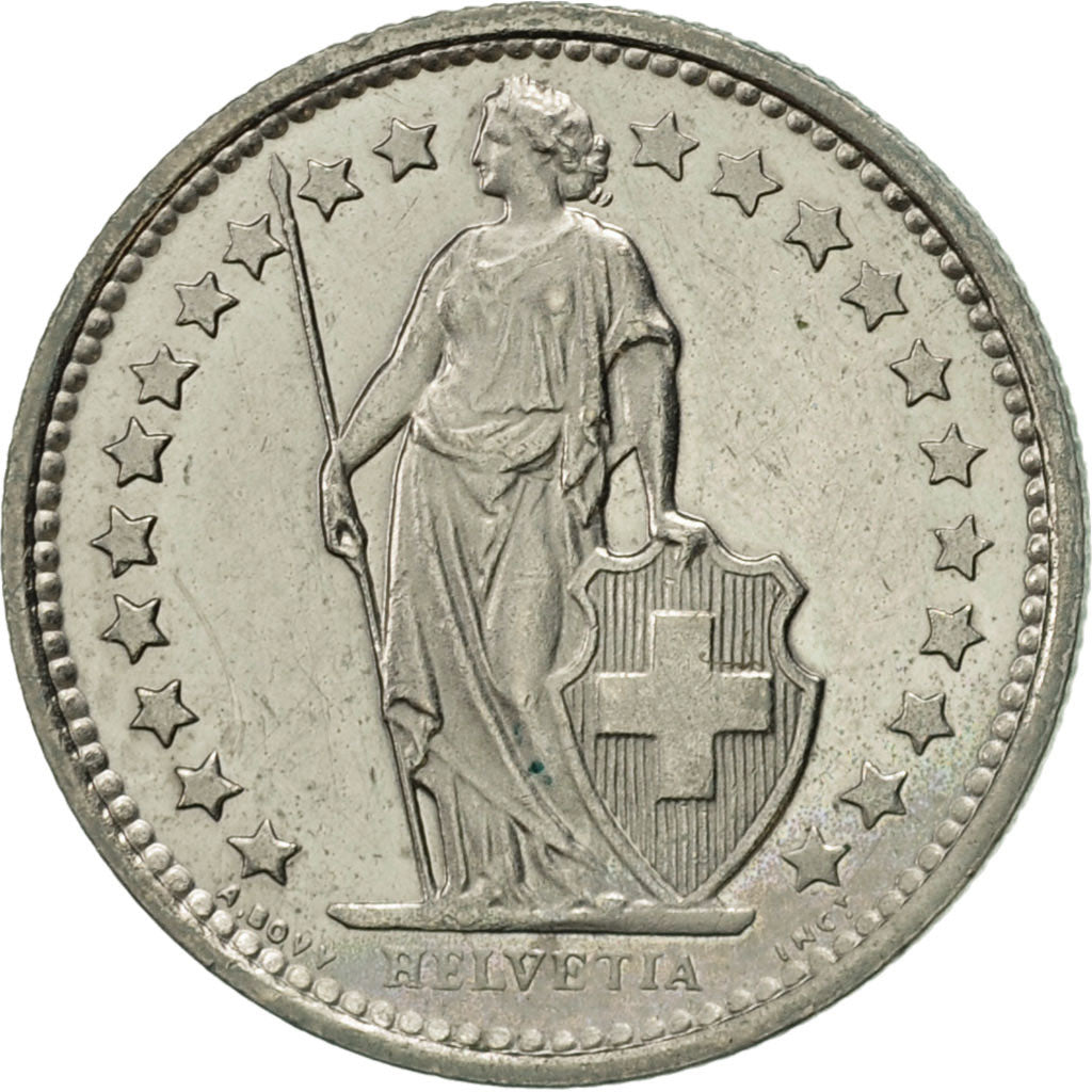 Coin, Switzerland, 1/2 Franc, 1973, Bern, AU(55-58), Copper-nickel, KM:23a.1