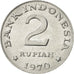 Coin, Indonesia, 2 Rupiah, 1970, AU(55-58), Aluminum, KM:21