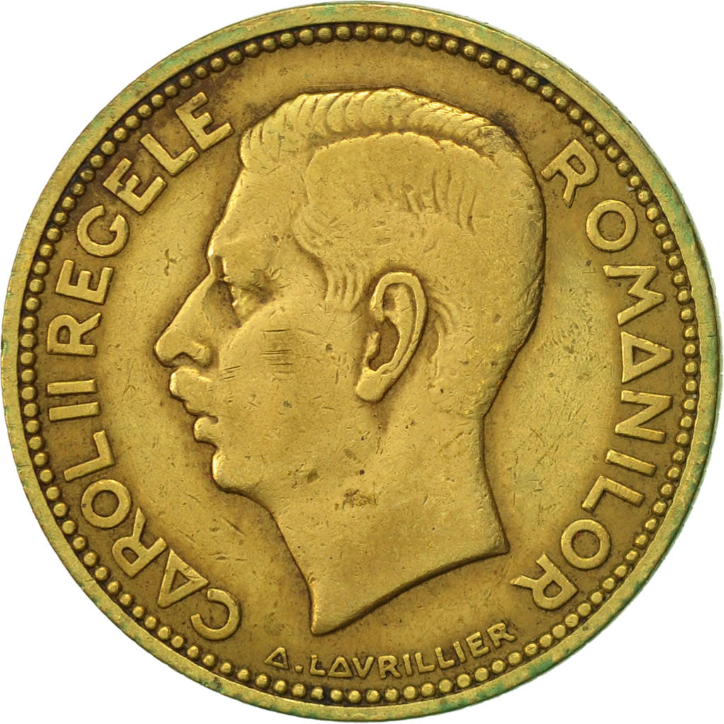 Romania, Carol II, 10 Lei, 1930, EF(40-45), Nickel-brass, KM:49