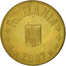Coin, Romania, Ban, 2007, EF(40-45), Brass plated steel, KM:189