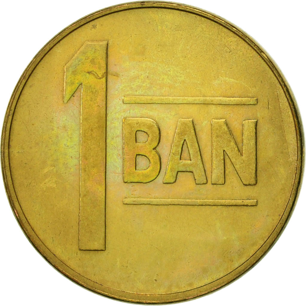 Coin, Romania, Ban, 2007, EF(40-45), Brass plated steel, KM:189