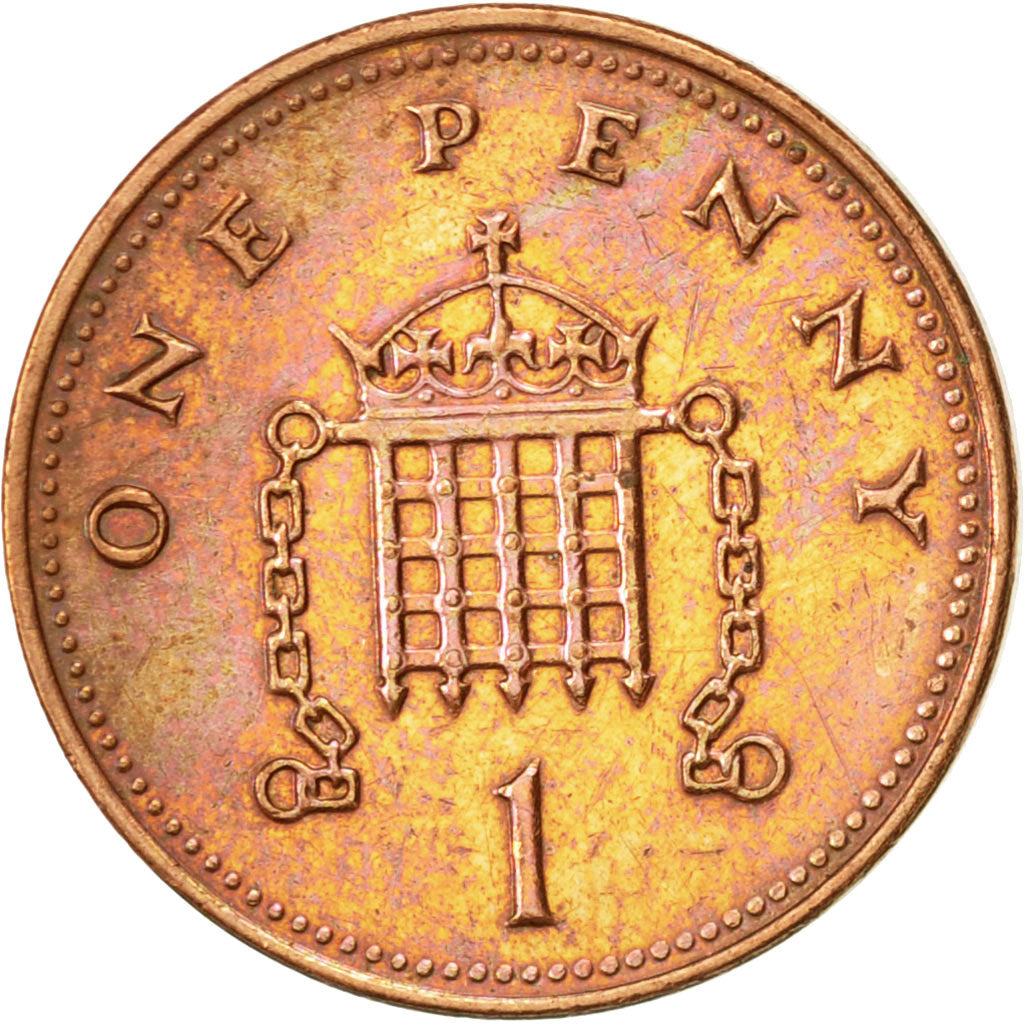 Coin, Great Britain, Elizabeth II, Penny, 2006, AU(50-53), Copper Plated Steel