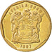Moneda, Sudáfrica, 20 Cents, 1997, Pretoria, MBC+, Bronce chapado en acero