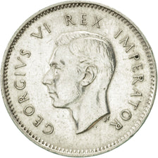 South Africa, George VI, 3 Pence, 1944, AU(55-58), Silver, KM:26