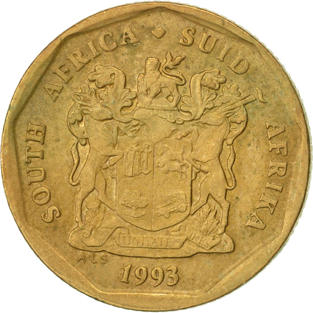 Munten, Zuid Afrika, 20 Cents, 1993, Pretoria, ZF, Bronze Plated Steel, KM:136