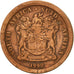 Coin, South Africa, 5 Cents, 1990, EF(40-45), Copper Plated Steel, KM:134