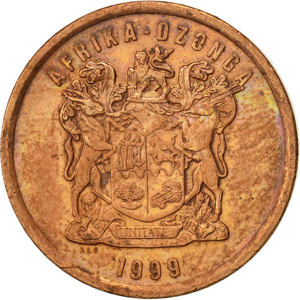 South Africa, 5 Cents, 1999, EF(40-45), Copper Plated Steel, KM:160