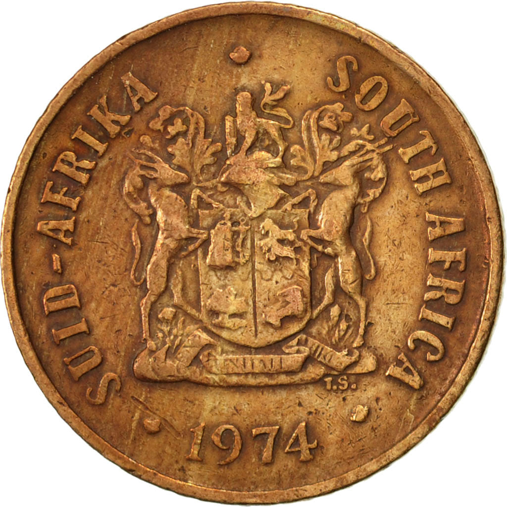Coin, South Africa, Cent, 1974, EF(40-45), Bronze, KM:82