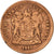 Moneta, Sudafrica, 5 Cents, 1991, MB+, Acciaio placcato rame, KM:134