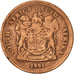 Monnaie, Afrique du Sud, 5 Cents, 1991, TB+, Copper Plated Steel, KM:134