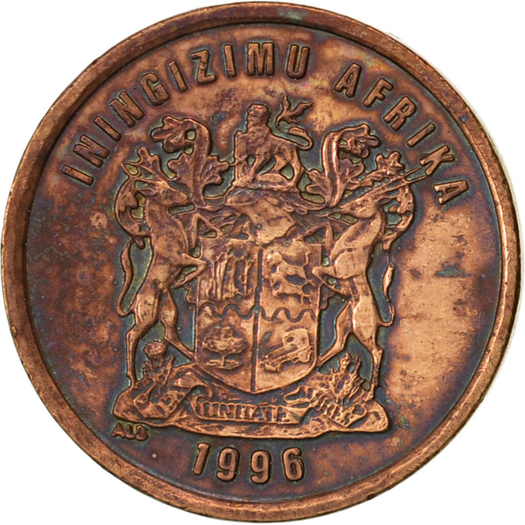 Moneta, Sudafrica, Cent, 1996, MB+, Acciaio placcato rame, KM:158