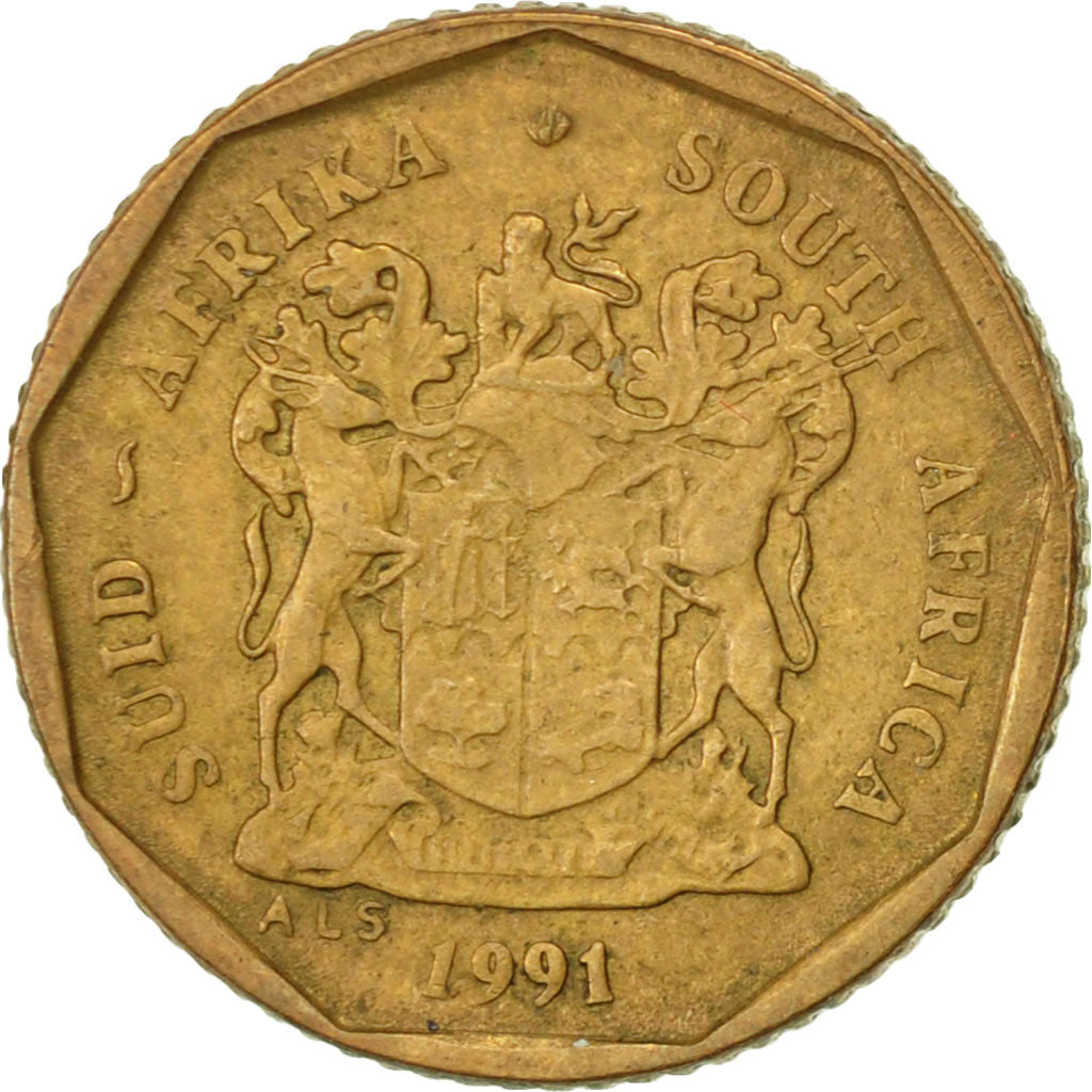 Monnaie, Afrique du Sud, 10 Cents, 1991, TB+, Bronze Plated Steel, KM:135