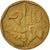 Moneda, Sudáfrica, 10 Cents, 1991, BC+, Bronce chapado en acero, KM:135