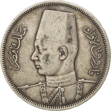 Moneda, Egipto, Farouk, 10 Piastres, 1939, MBC, Plata, KM:367