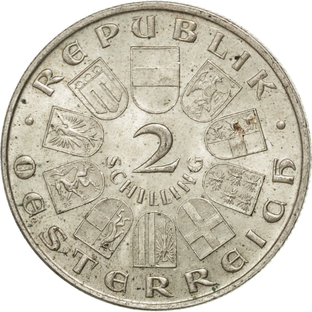 AUSTRIA, 2 Schilling, 1930, KM #2845, AU(50-53), Silver, 11.95