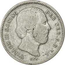 Paesi Bassi, William III, 25 Cents, 1850, MB+, Argento, KM:81