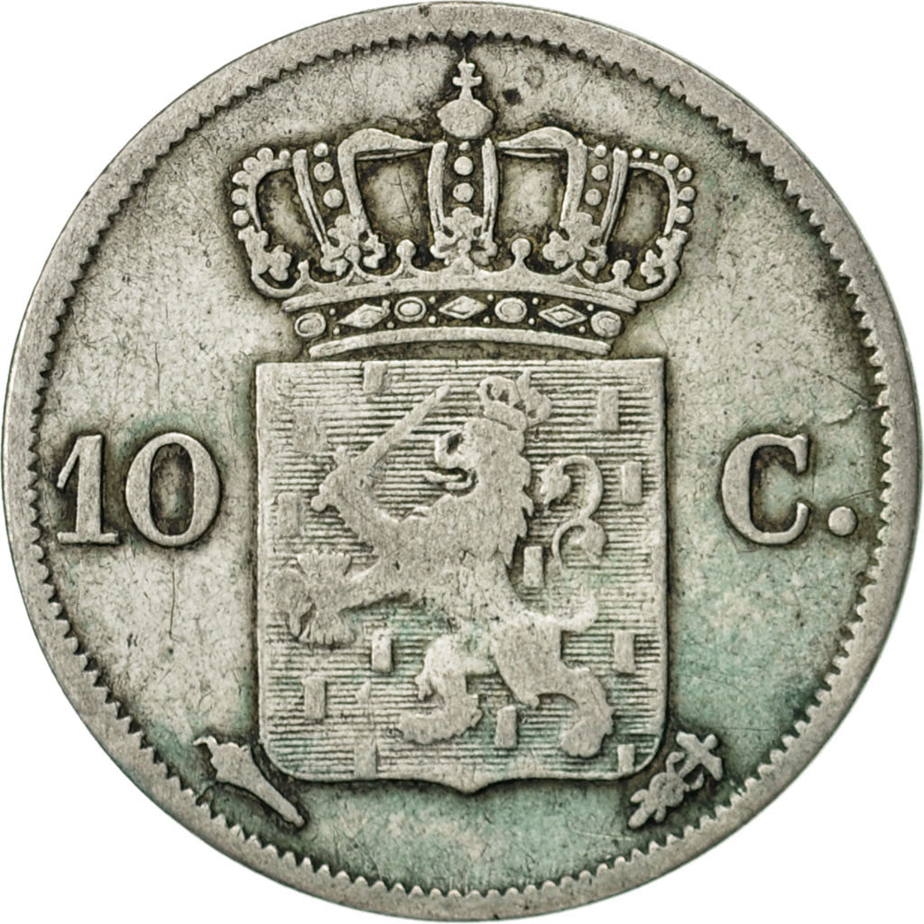 Netherlands, William I, 10 Cents, 1827, VF(20-25), Silver, KM:53
