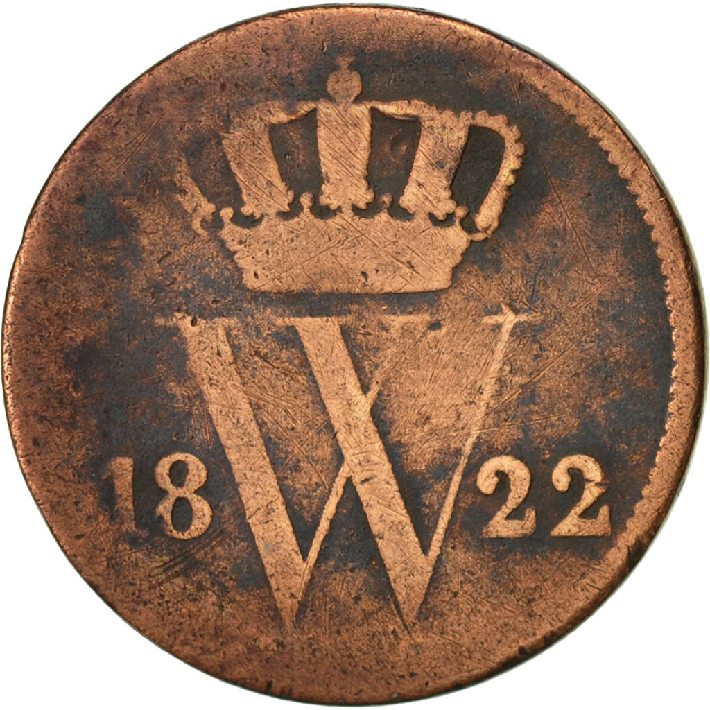 Coin, Netherlands, William I, Cent, 1822, F(12-15), Copper, KM:47