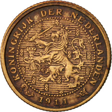 Netherlands, Wilhelmina I, 1/2 Cent, 1911, EF(40-45), Bronze, KM:138